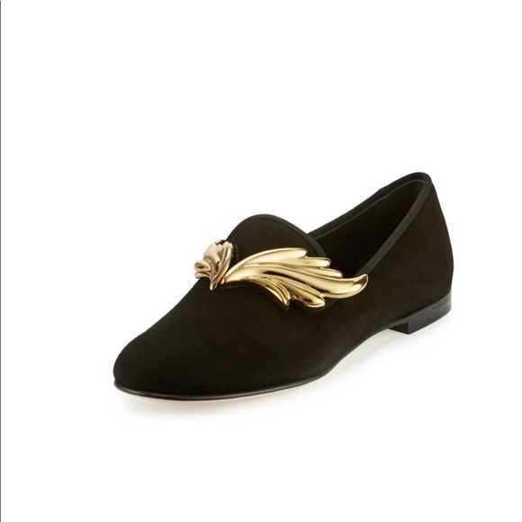 Giuseppe Zanotti Dalila Suede Almond Toe Loafers - Picture 1 of 6